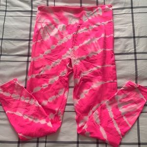 Pink Seamless Leggings Hot Pink Large